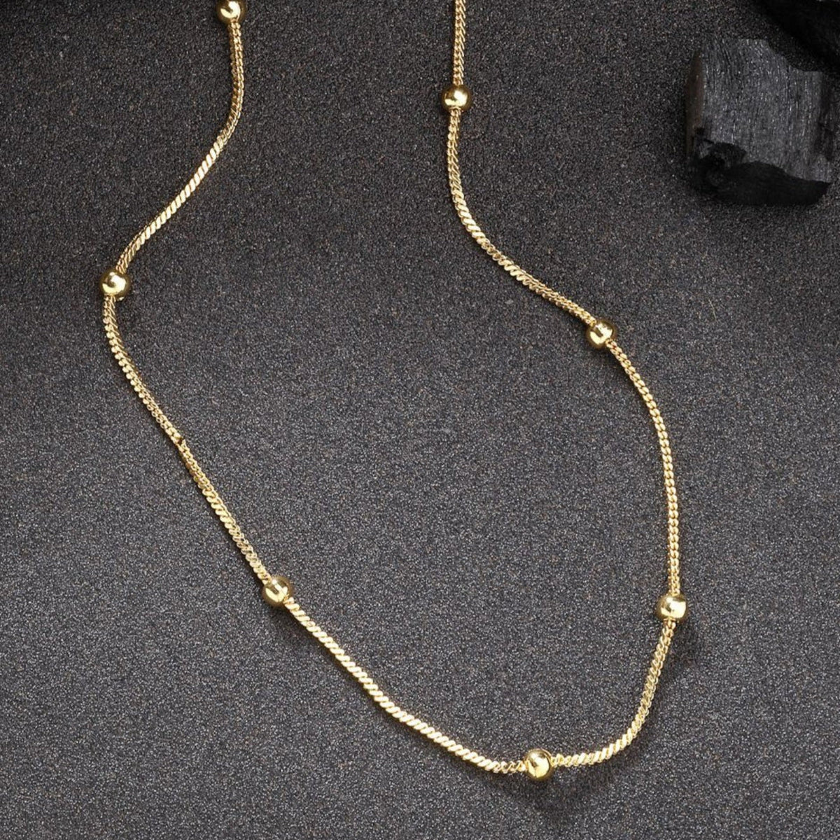 Women Minimal Gold Chain S-Hook Closure Daily Wear