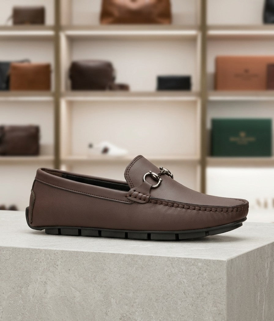 Soez&Out- Leather Loafers- Brown/ Black-3