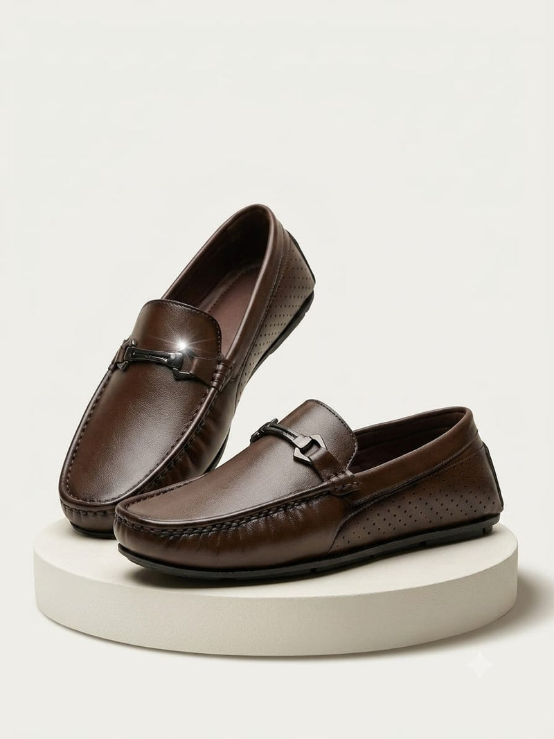 Hit&Fit- Leather Loafers- Brown-3