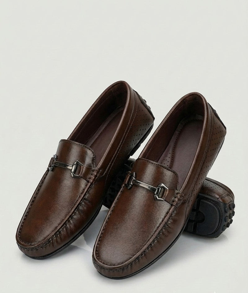 Hit&Fit- Leather Loafers- Brown-2