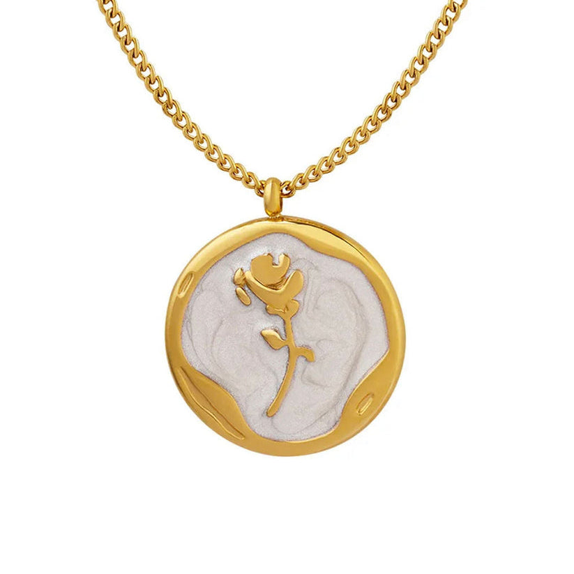 Belle Rose Necklace Gold Plated Waterproof Anti-Tarnish Women