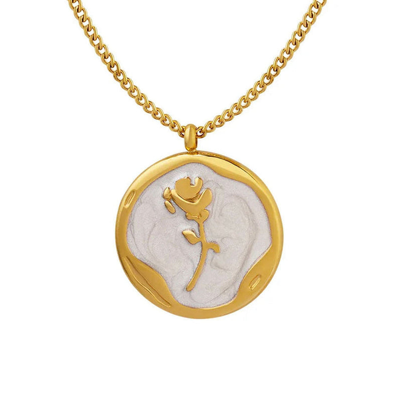 Belle Rose Necklace Gold Plated Waterproof Anti-Tarnish Women