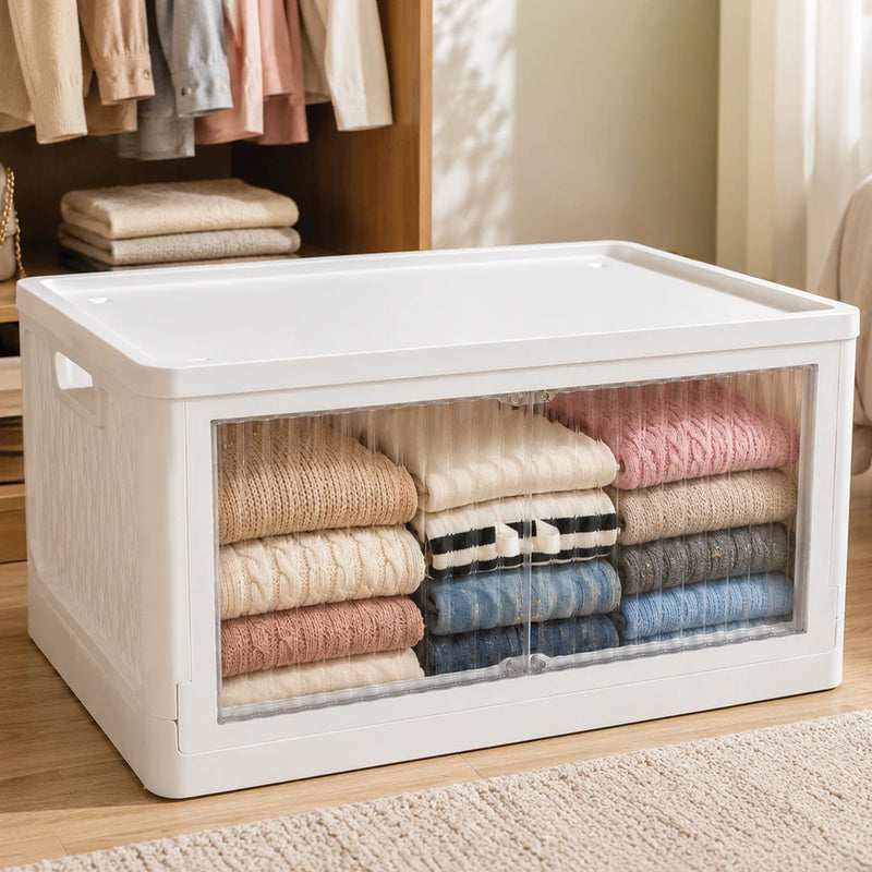 Rollin Stacker / Foldable Storage Box with Wheels (Large)