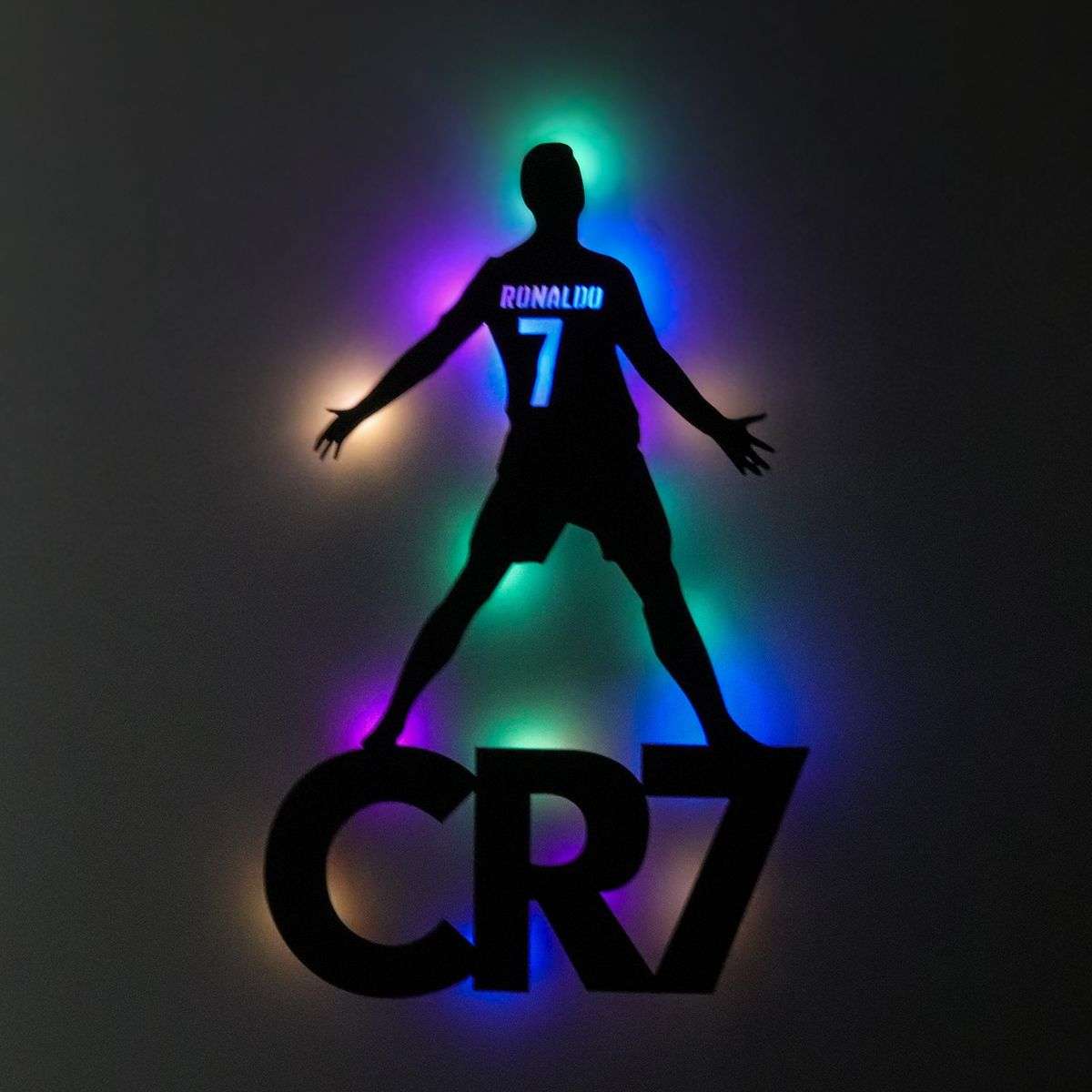 Ronaldo CR7 Illuminated – LED Night Light for Bedroom & Gaming Room - LED Neon Sign