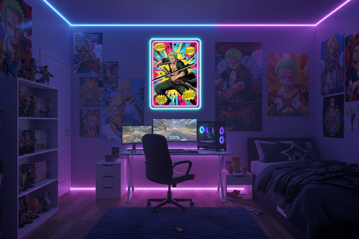 Roronoa Zoro Pop art neon sign Neonsignsindia