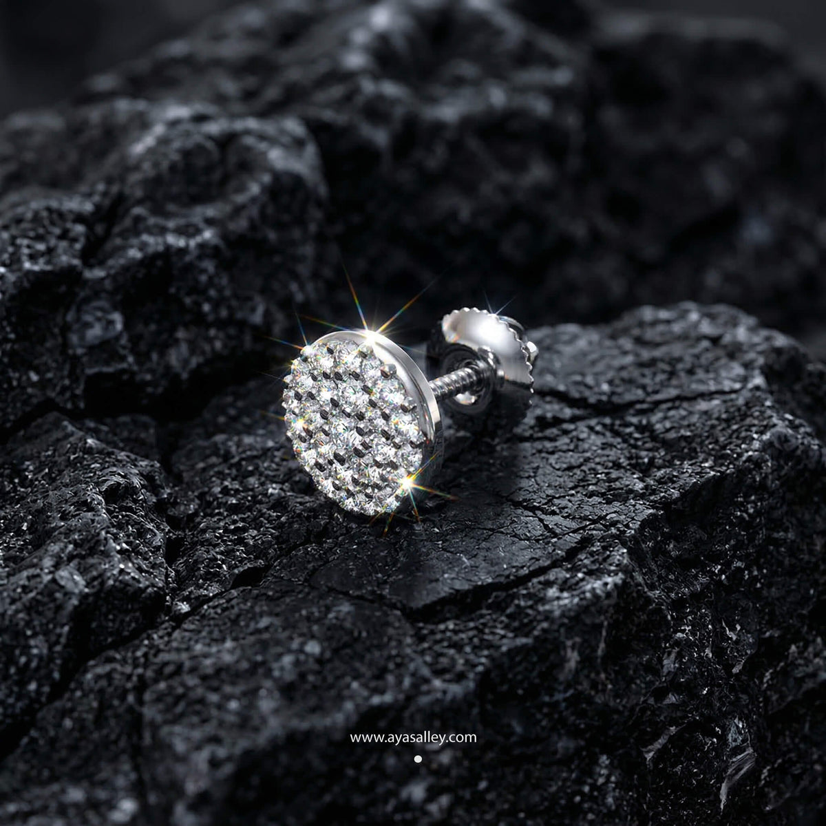 Rove CZ Stud Earring (Single Stud) | 925 Sterling Silver, AAAA Grade Cubic Zirconia & Glossy Finish