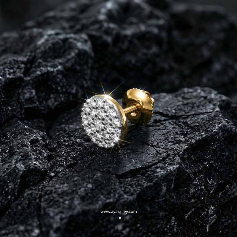Rove CZ Stud Earring (Single Stud) | 925 Sterling Silver, AAAA Grade Cubic Zirconia & Glossy Finish