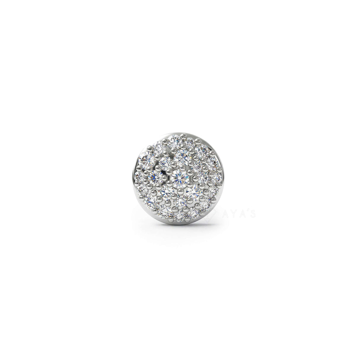Rove CZ Stud Earring (Single Stud) | 925 Sterling Silver, AAAA Grade Cubic Zirconia & Glossy Finish