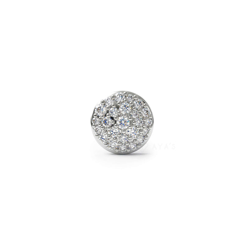 Rove CZ Stud Earring (Single Stud) | 925 Sterling Silver, AAAA Grade Cubic Zirconia & Glossy Finish