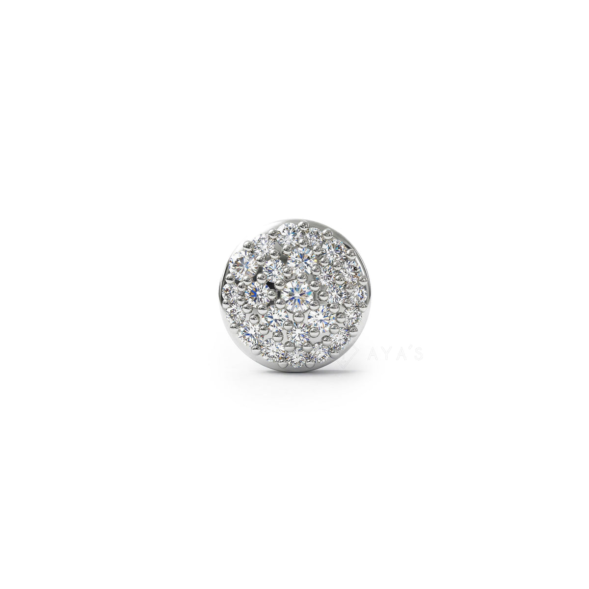 Rove CZ Stud Earring (Single Stud) | 925 Sterling Silver, AAAA Grade Cubic Zirconia & Glossy Finish
