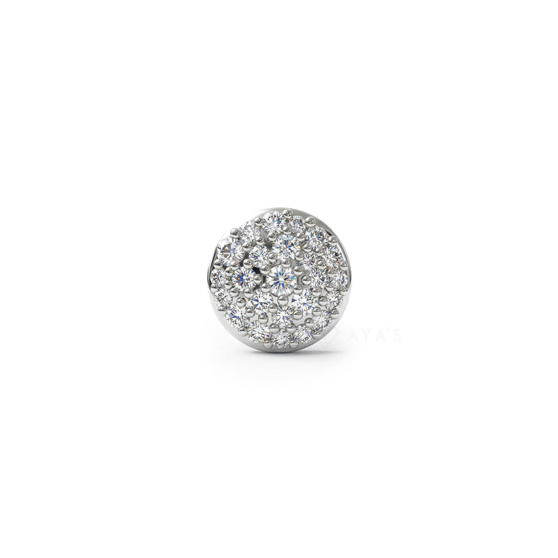 Rove CZ Stud Earring (Single Stud) | 925 Sterling Silver, AAAA Grade Cubic Zirconia & Glossy Finish