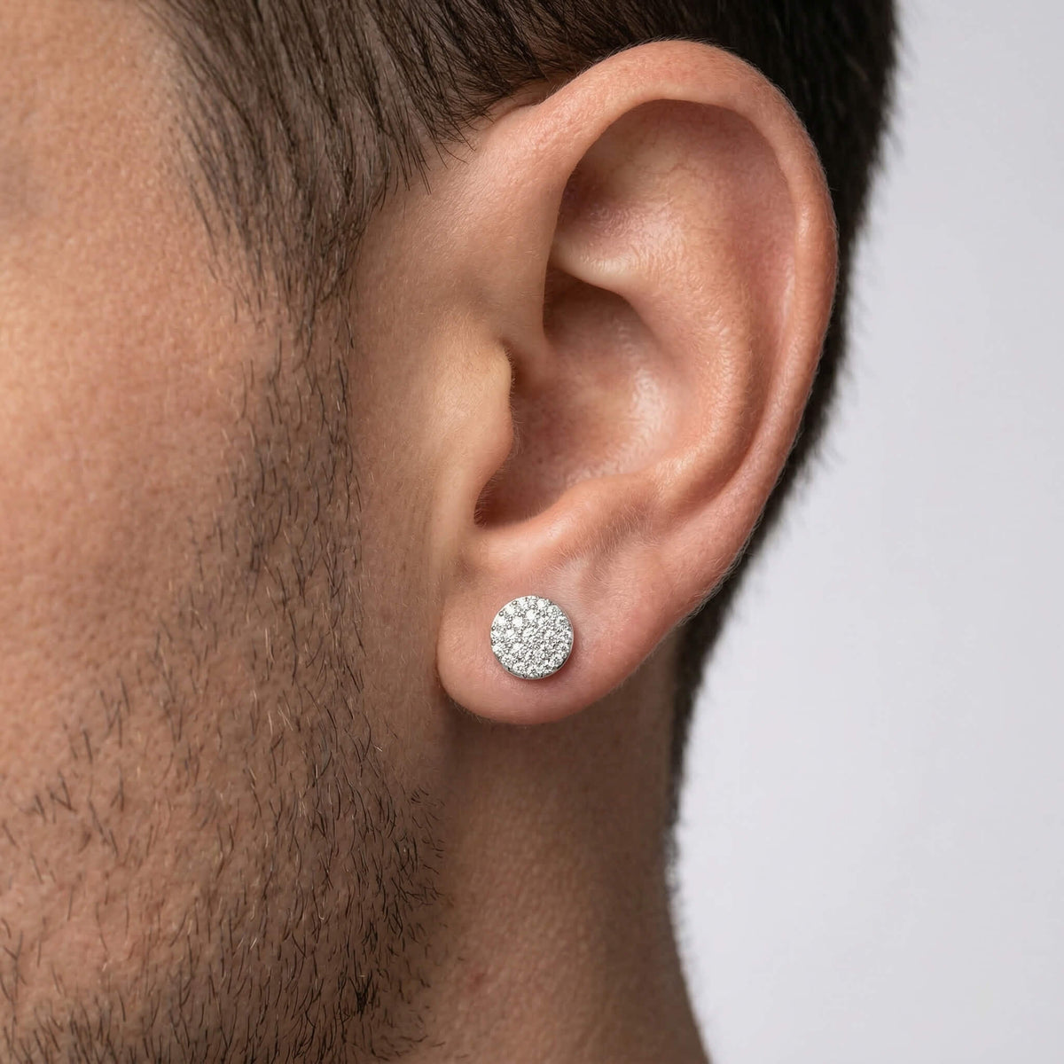 Rove CZ Stud Earring (Single Stud) | 925 Sterling Silver, AAAA Grade Cubic Zirconia & Glossy Finish