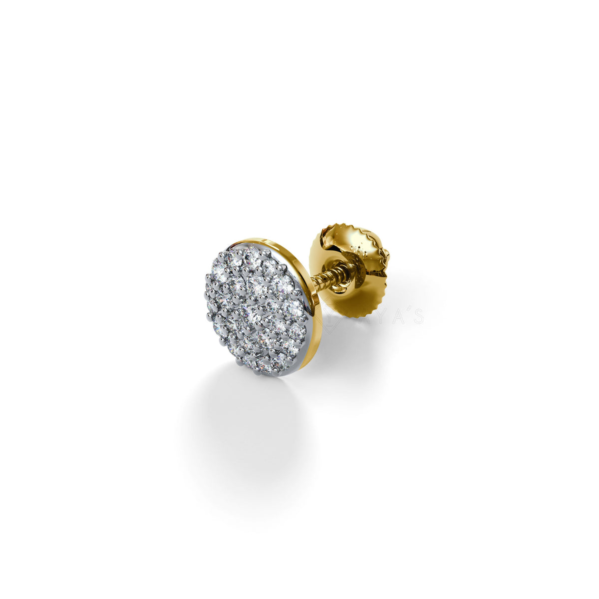 Rove CZ Stud Earring (Single Stud) | 925 Sterling Silver, AAAA Grade Cubic Zirconia & Glossy Finish