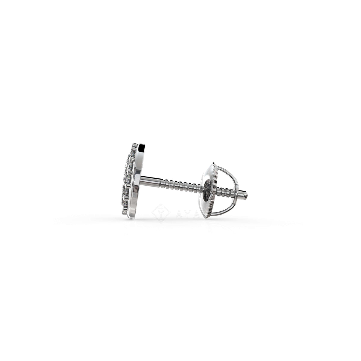Rove CZ Stud Earring (Single Stud) | 925 Sterling Silver, AAAA Grade Cubic Zirconia & Glossy Finish