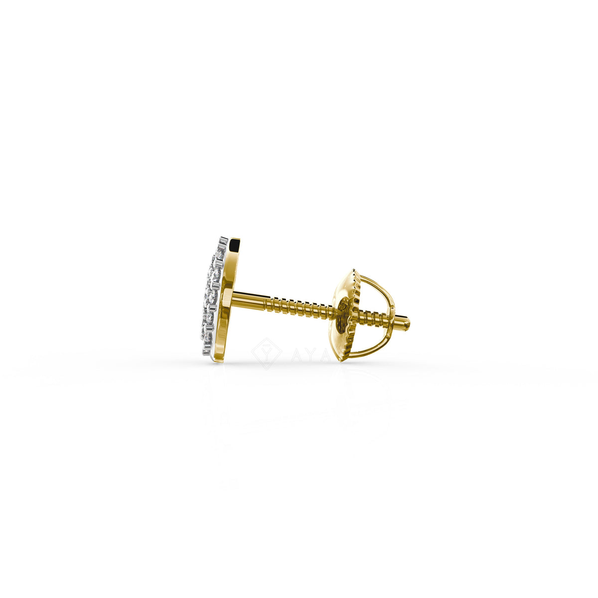 Rove CZ Stud Earring (Single Stud) | 925 Sterling Silver, AAAA Grade Cubic Zirconia & Glossy Finish