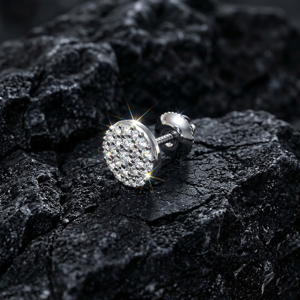 Rove CZ Stud Earring (Single Stud) | 925 Sterling Silver, AAAA Grade Cubic Zirconia & Glossy Finish