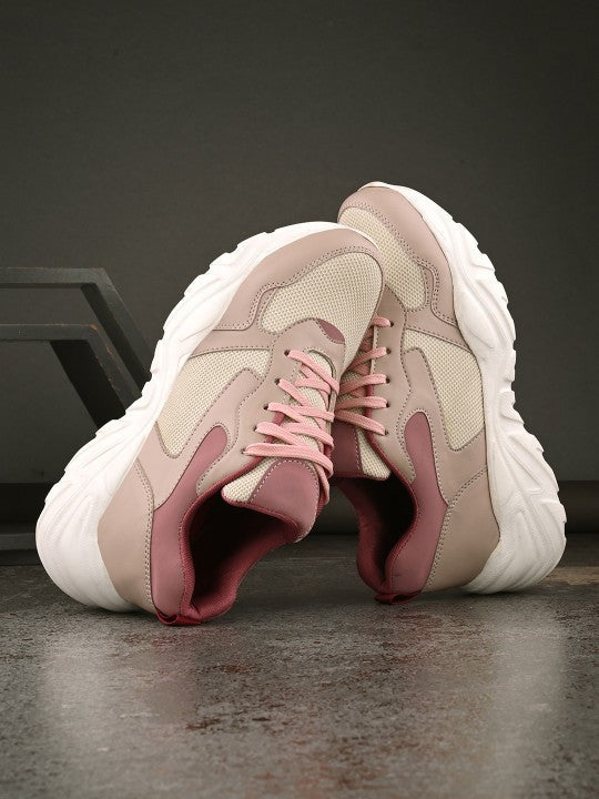 El Paso Women Colourblocked Round Toe Lightweight Sneakers-7