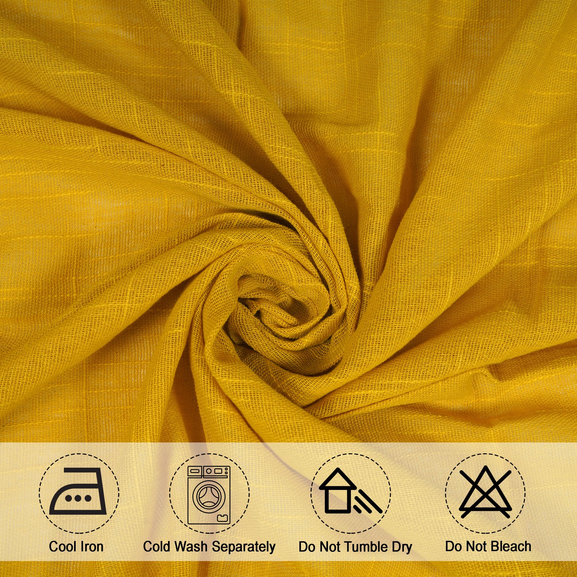 Fort Handpicked Breeze - Rod Pocket Yellow Sheer Curtain-5