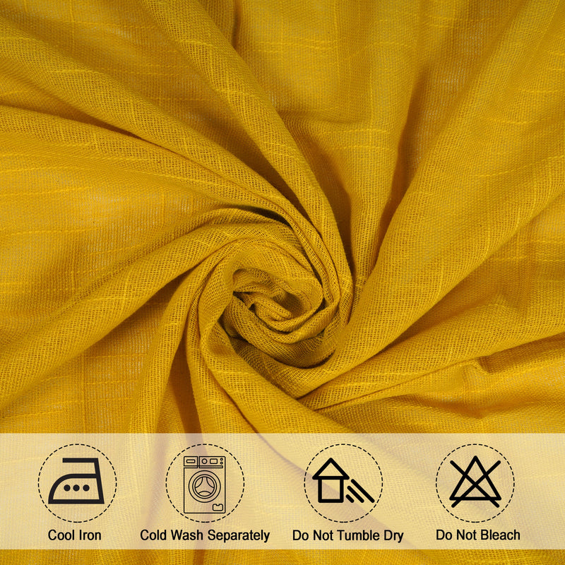 Fort Handpicked Breeze - Rod Pocket Yellow Sheer Curtain-5