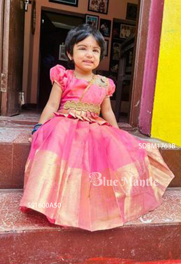 1763D: Rose Gold Dhavani- Ready to Dispatch