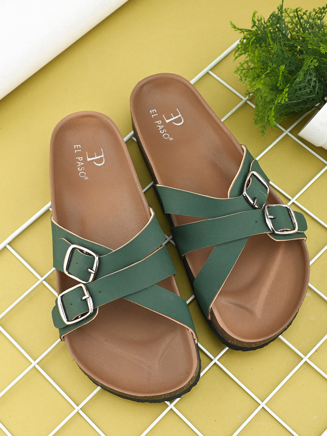 Women One Toe Flats with Buckles-18
