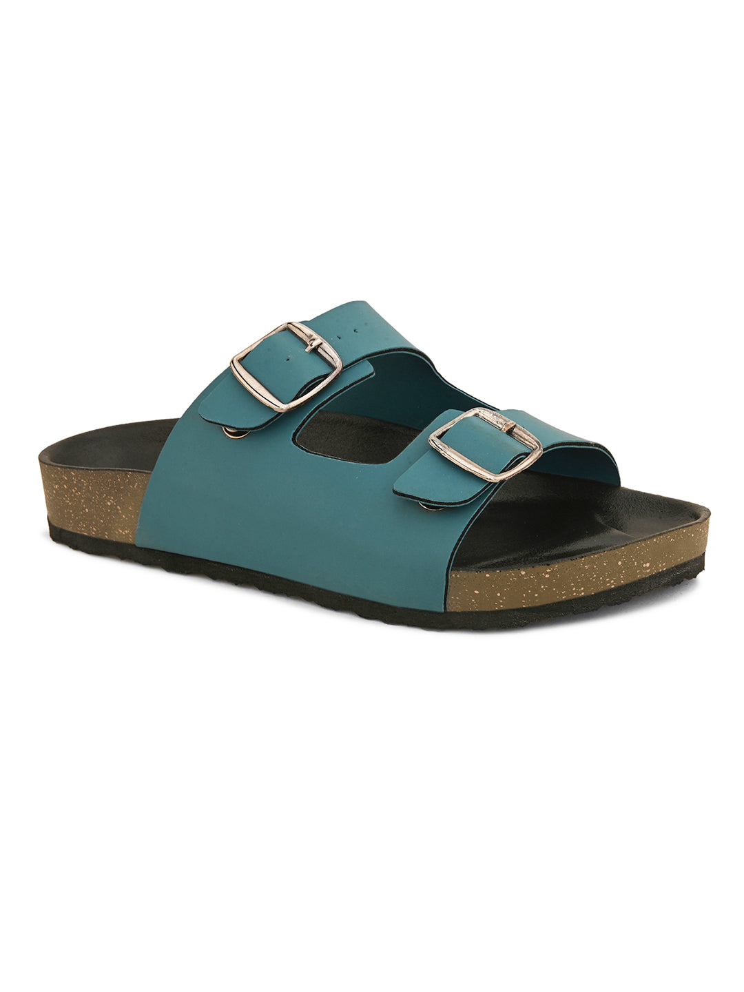 Women Open Toe Flats with Buckles-19