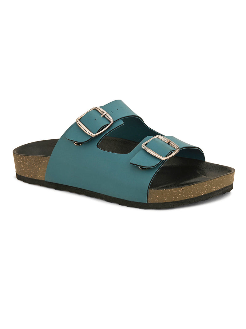 Women Open Toe Flats with Buckles-19