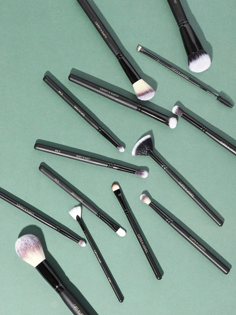 Cuffs N Lashes Makeup Brushes Set of 14