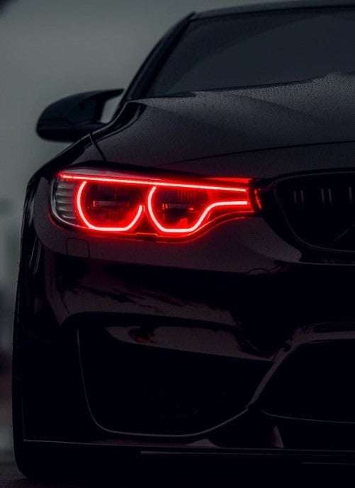Shadow Beast BMW – Red Neon Wall Decor for Bedroom & Gaming Room neon car wall art | Neon Signs India — Image 2