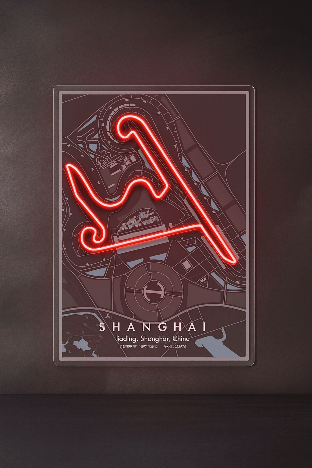 Shanghai International F1 Circuit Map – LED Neon Wall Art Neonsignsindia