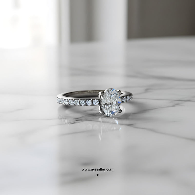Silver Evoliette Solitaire Ring