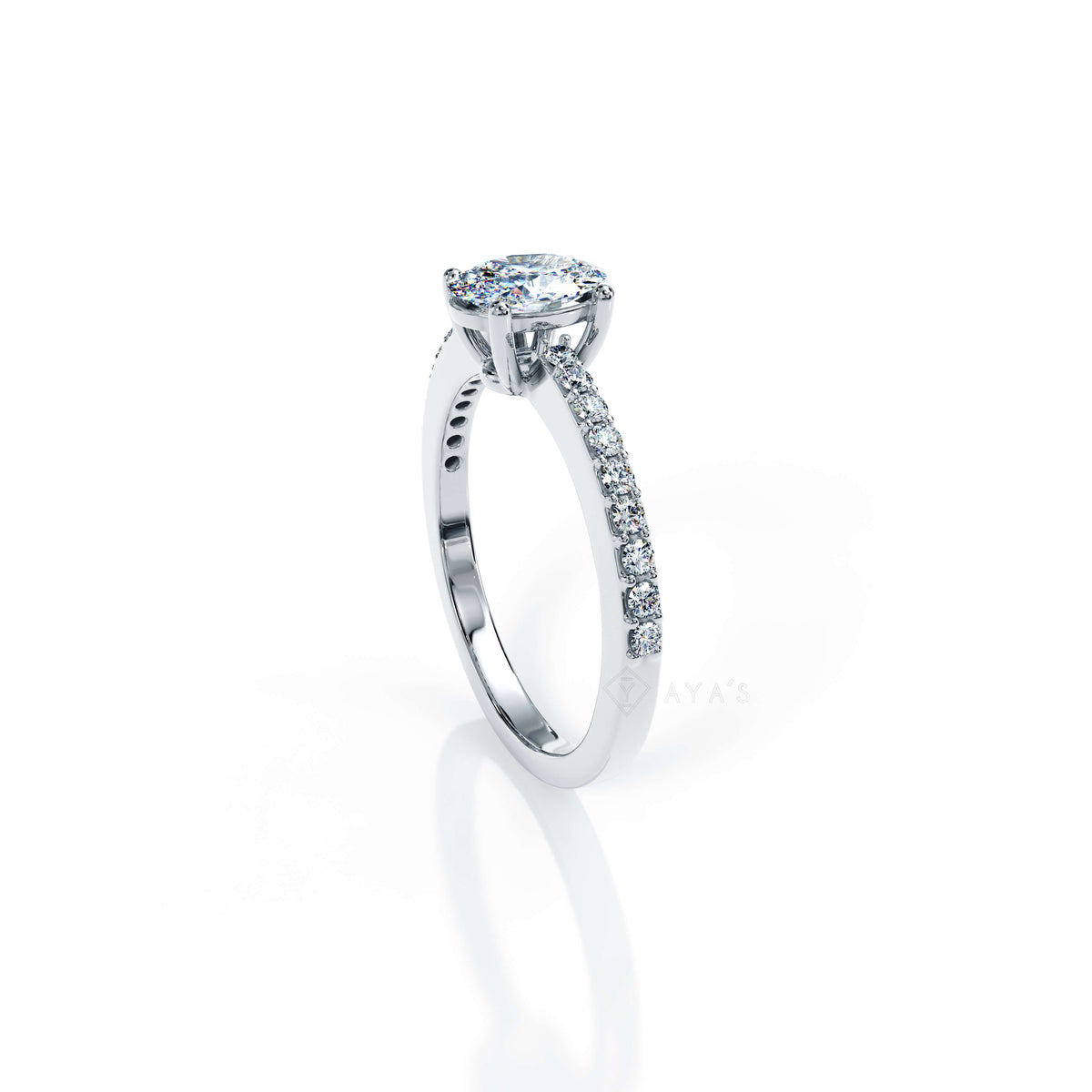 Silver Evoliette Solitaire Ring