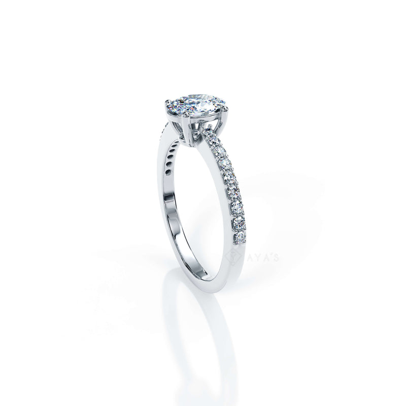 Silver Evoliette Solitaire Ring