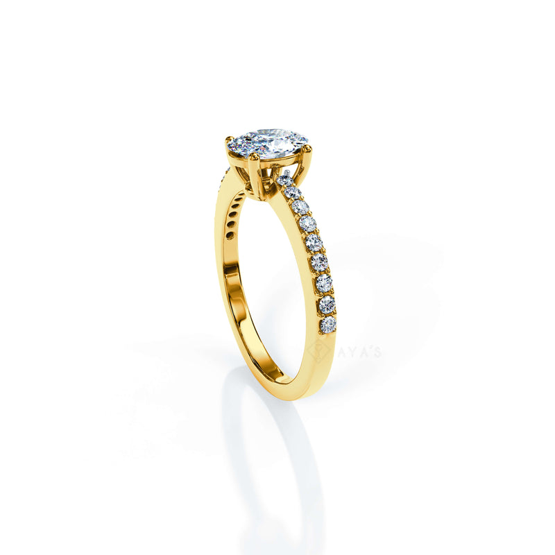 Silver Evoliette Solitaire Ring