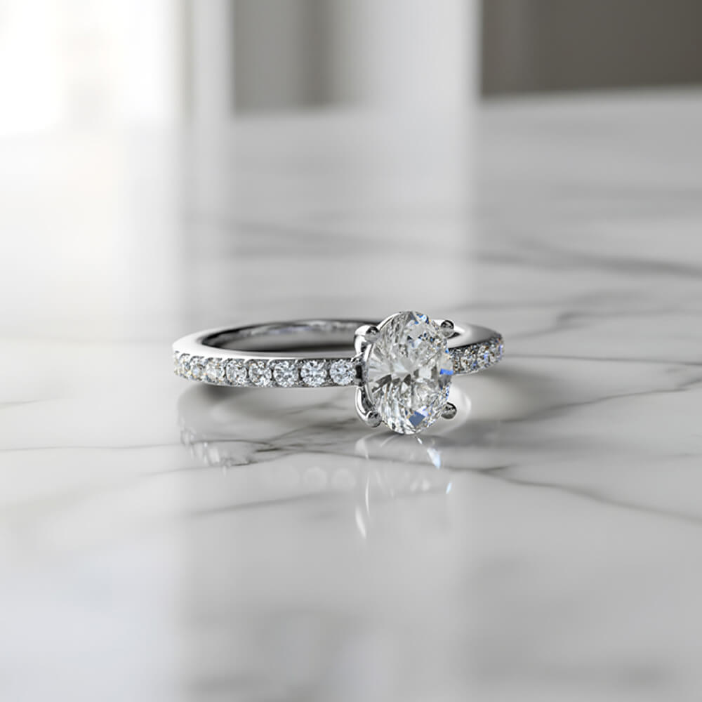 Silver Evoliette Solitaire Ring