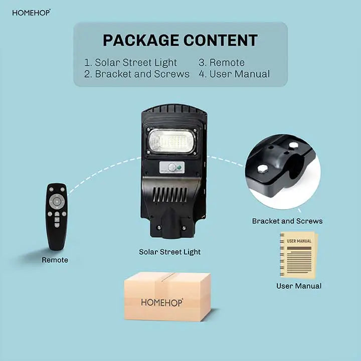 Solar Light For Street Outdoor Waterproof With Motion Sensor For Home, Village ( Remote, 50W )