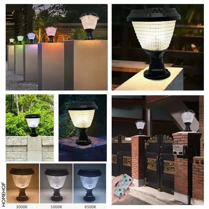 Solar Lights For Gate Pillar Outdoor Waterproof Pillar Wall Decoration Lamp for Home, Garden, Yards ( RGB, Triangle )