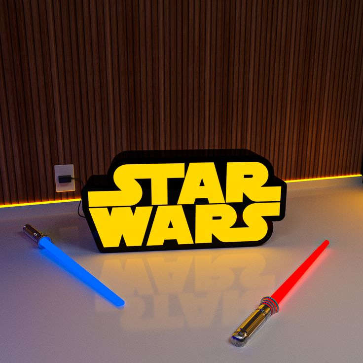 Star Wars LED Neon Desk Lamp – Lightsaber Theme Night Light for Fans - LED Neon Sign