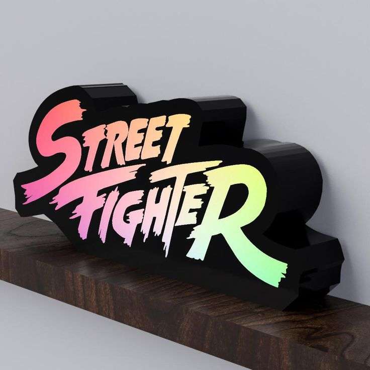 Street Fighter LED Neon Desk Lamp – Retro Arcade Gaming Light - LED Neon Sign