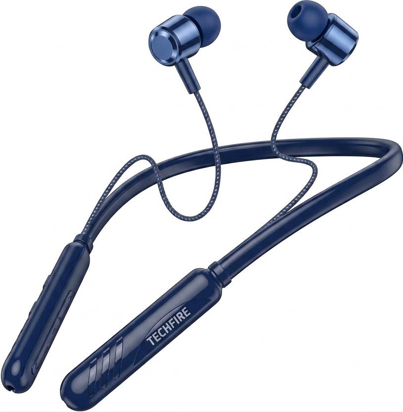 TECHFIRE T450 Earphone Wireless Bass Edition Neckband headphone with 40 hr playtime Bluetooth