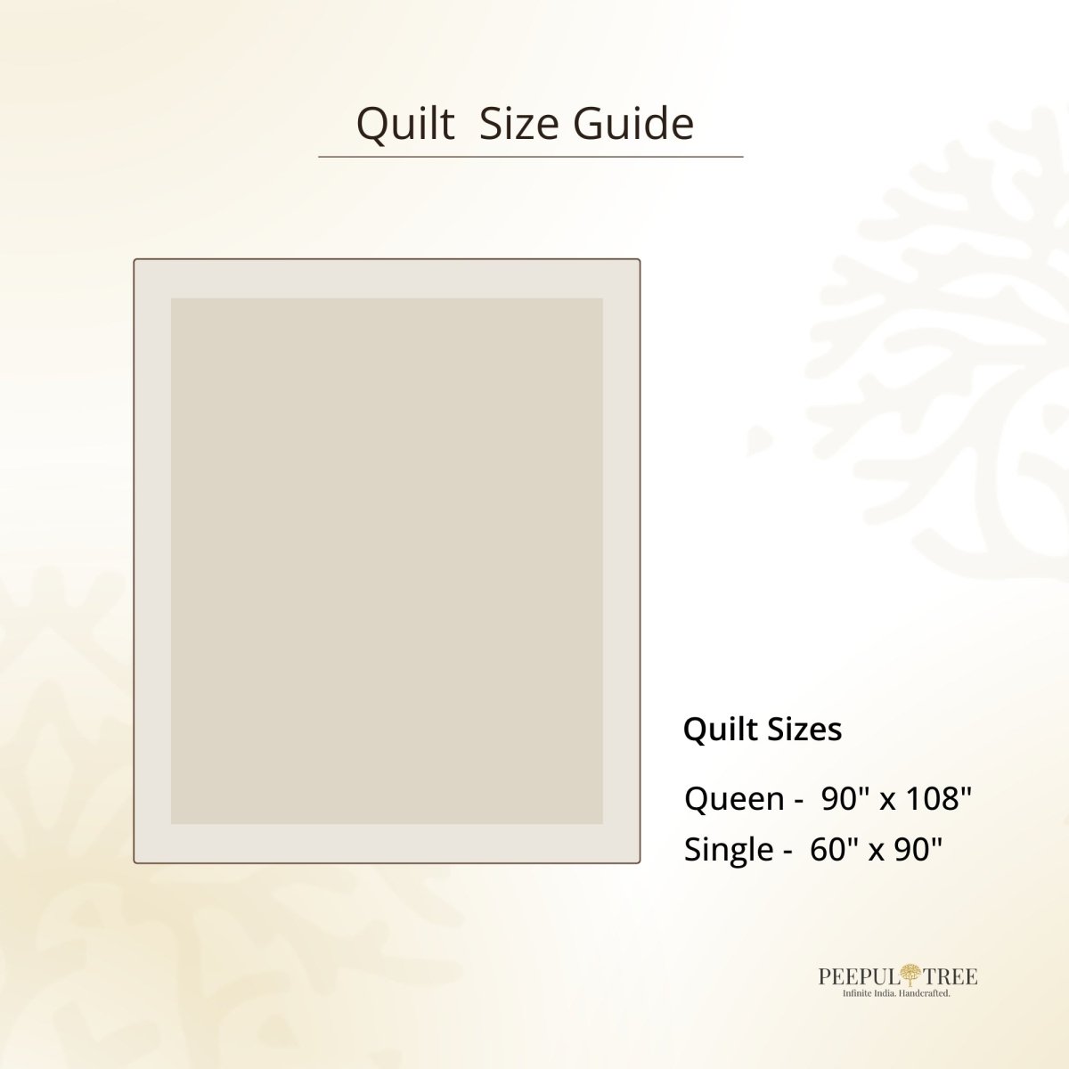 AC Comforter in 100% Cotton Mulmul Handprinted in Rust and Taupe Colours| Lightweight Soft and Breathable AC Blanket
