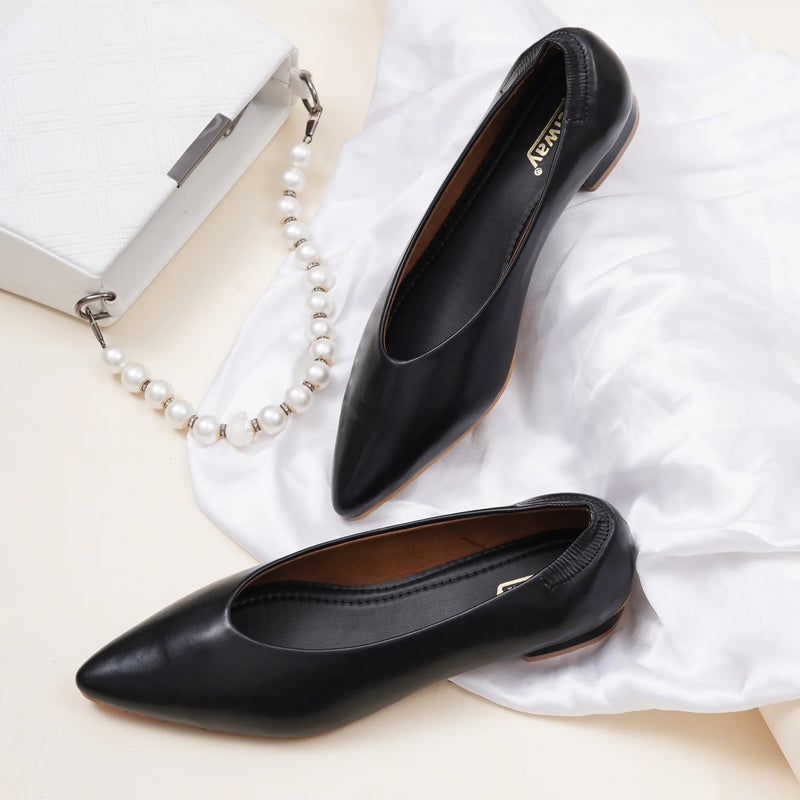 Original Pointed-Toe Black Ballerinas-1