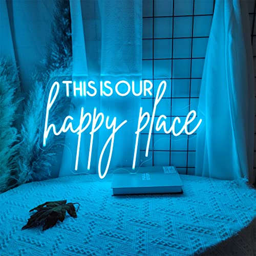 This is our Happy Place Neon Sign Neonsignsindia