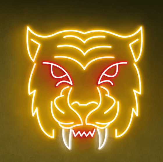 Tiger Roar Neon LED Wall Sign – Bold Animal Neon Art for Home Game Room | Neon Signs India — Image 2