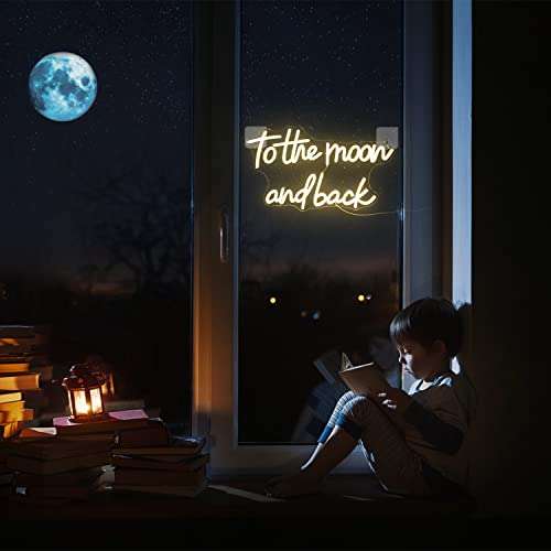 To The Moon and Back Neon Sign | Neon Signs India — Image 2