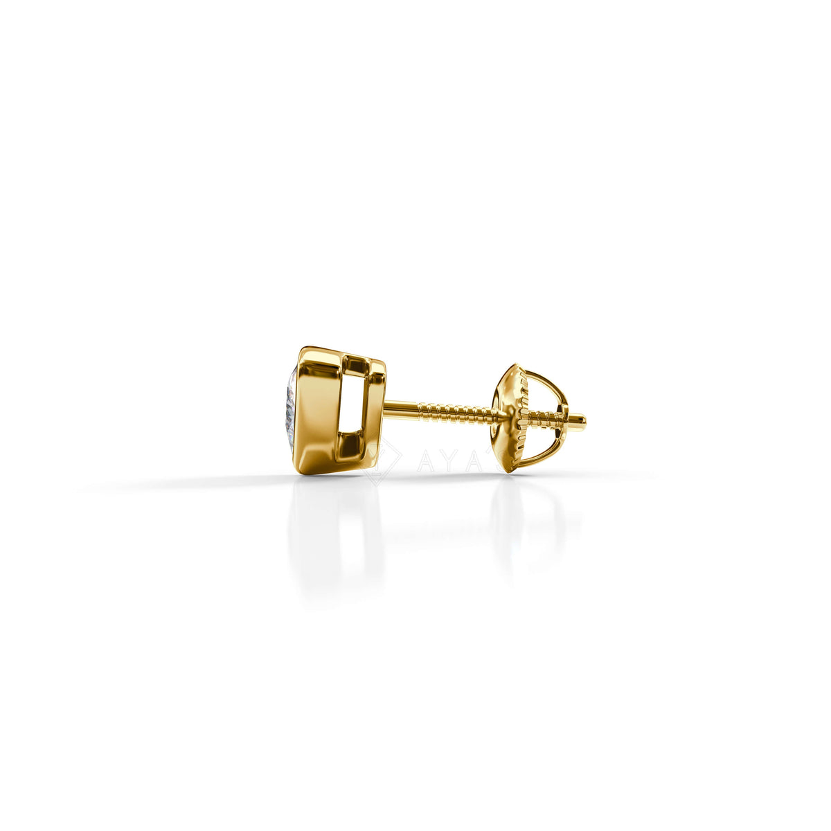 Trillion Solitaire CZ Stud Earring (Single Stud) | 925 Sterling Silver, AAAA Grade Cubic Zirconia, Rhodium Plating & Glossy Finish