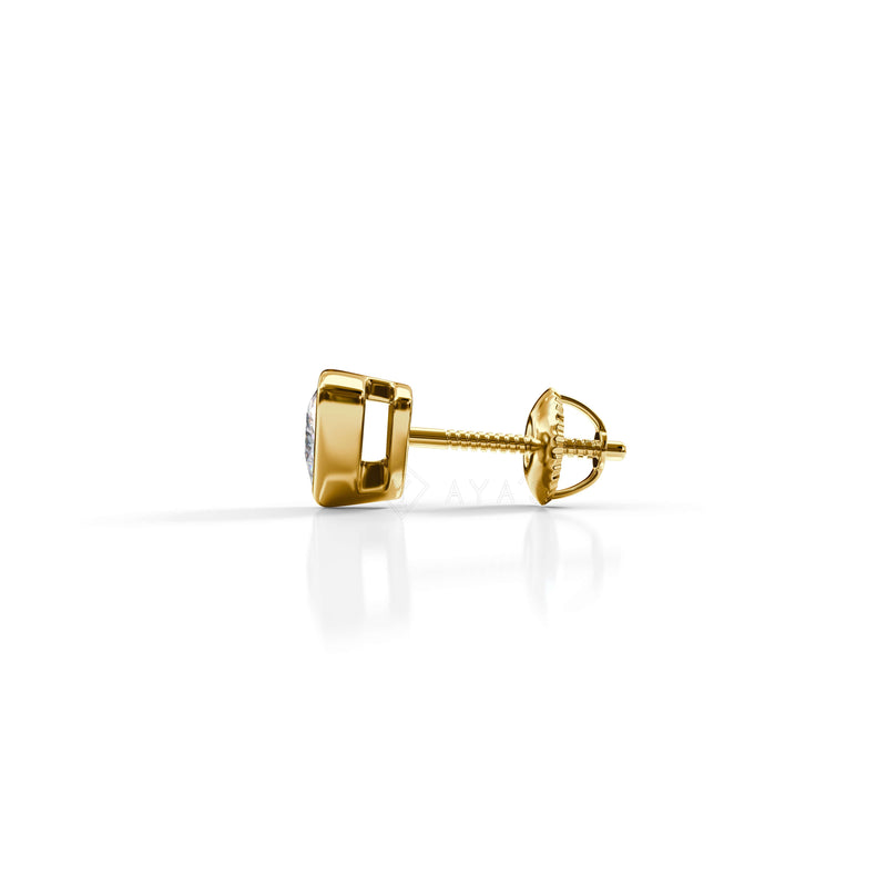 Trillion Solitaire CZ Stud Earring (Single Stud) | 925 Sterling Silver, AAAA Grade Cubic Zirconia, Rhodium Plating & Glossy Finish