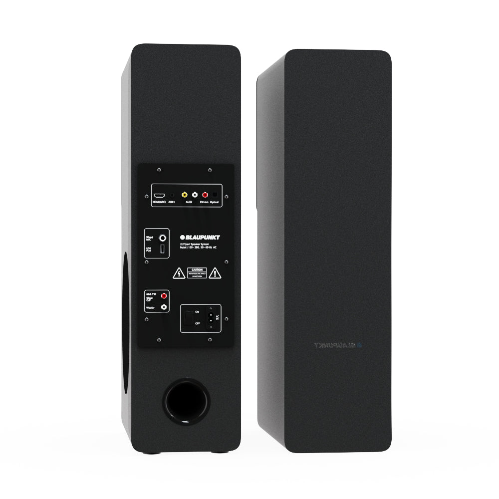 TS120 Bass 140W Bluetooth Tower Speakers Black-48