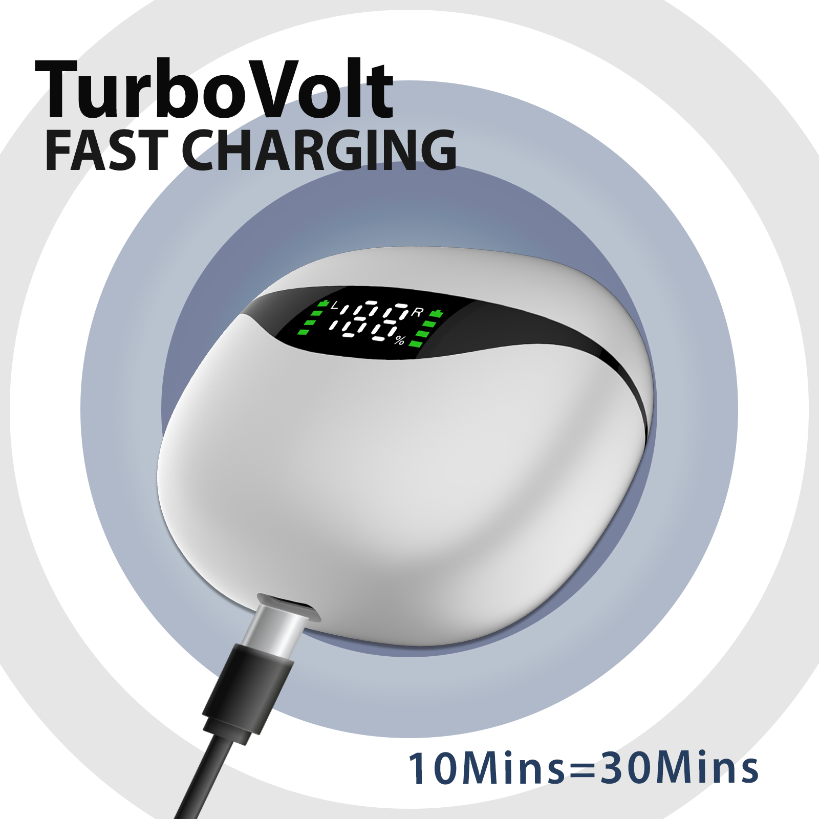 BTW20 TWS with LED Indicator Refurbished (White)-8