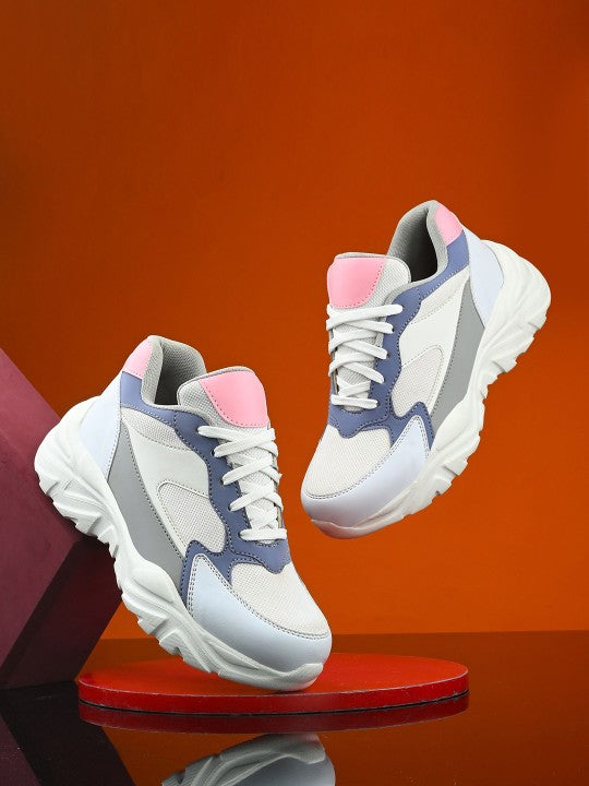 El Paso Women Colourblocked Lightweight Sneakers-6